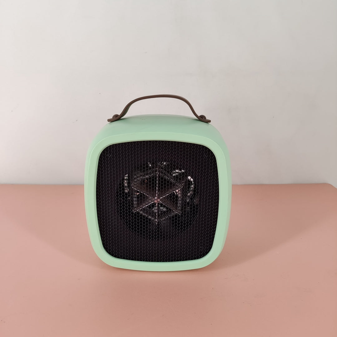 Hertiendo Portable Electric Heater, 500W, 220V AC, ABS and PA Material, Compact Design, Green, Size: 3.9 x 5.5 x 5.5 inches