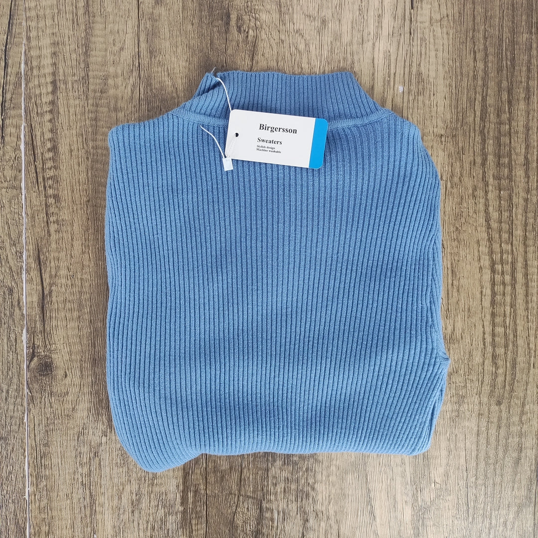 Birgersson Elegant Women's Blue Sweater - Size M | Soft Polyester | SKU: SW12345678