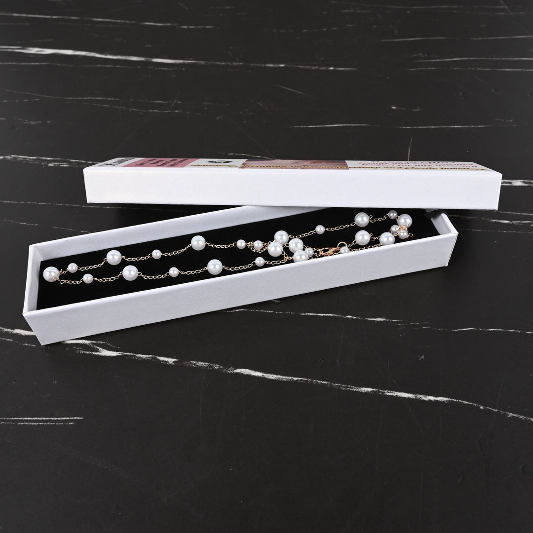 Xiaotu Pearl Necklace with Y-Shape Tassel & Starry Sky Pearls Imitation Pearl Fashion Jewelry