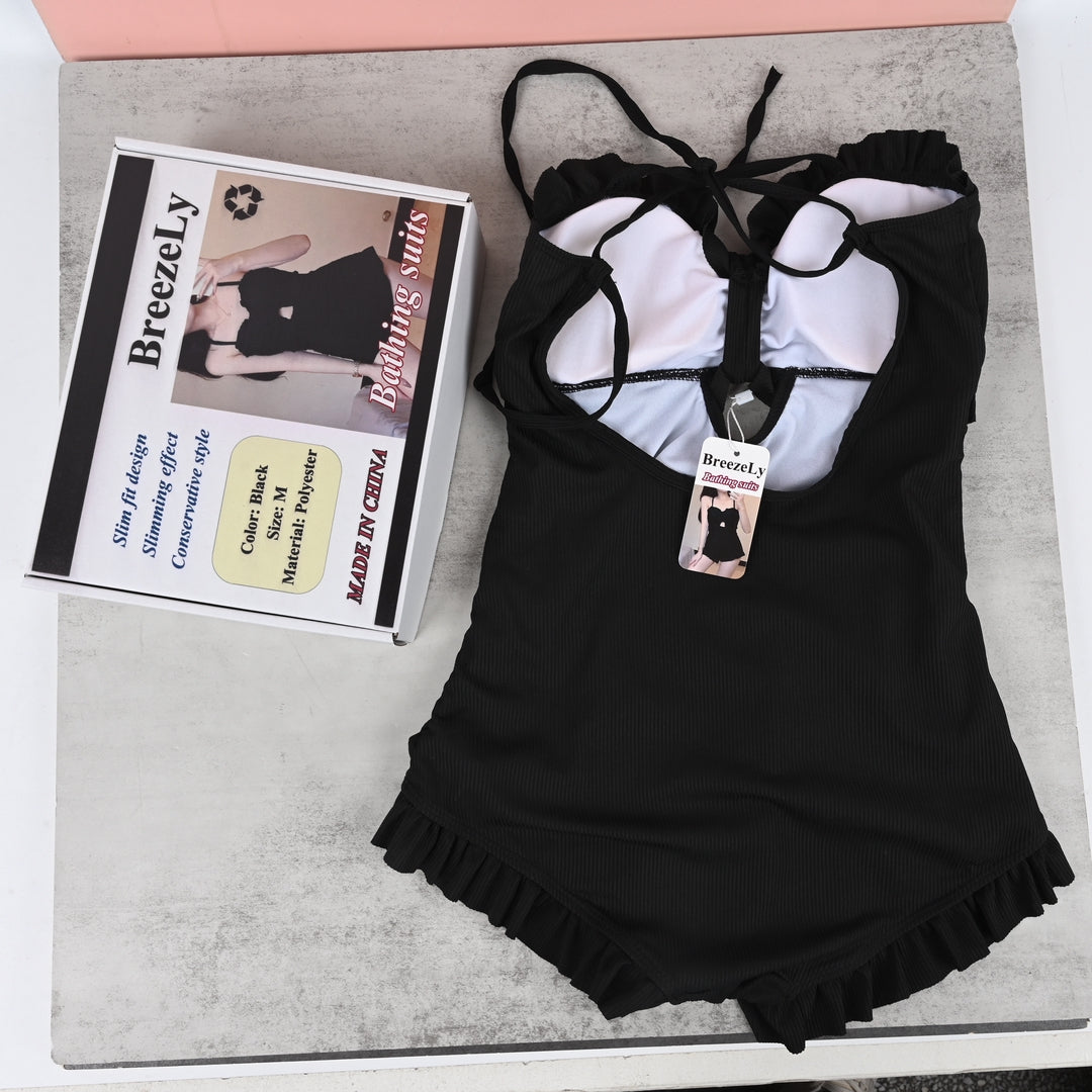 BreezeLy Slimming One-Piece Bathing Suit Flattering Conservative Swimwear for Women