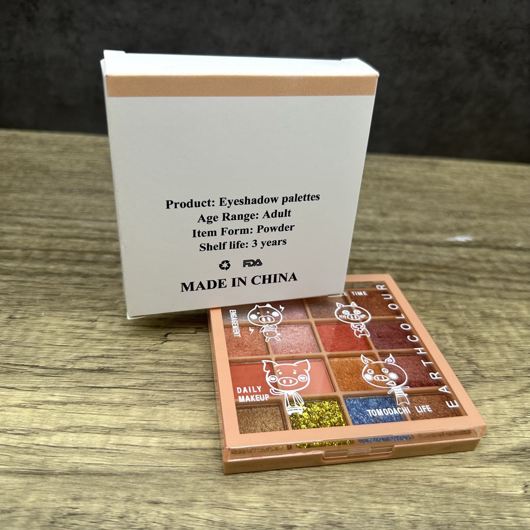 CAHOTO Professional 16 Color Cartoon Design Eyeshadow Palette Collection For Makeup Artists And Beginners