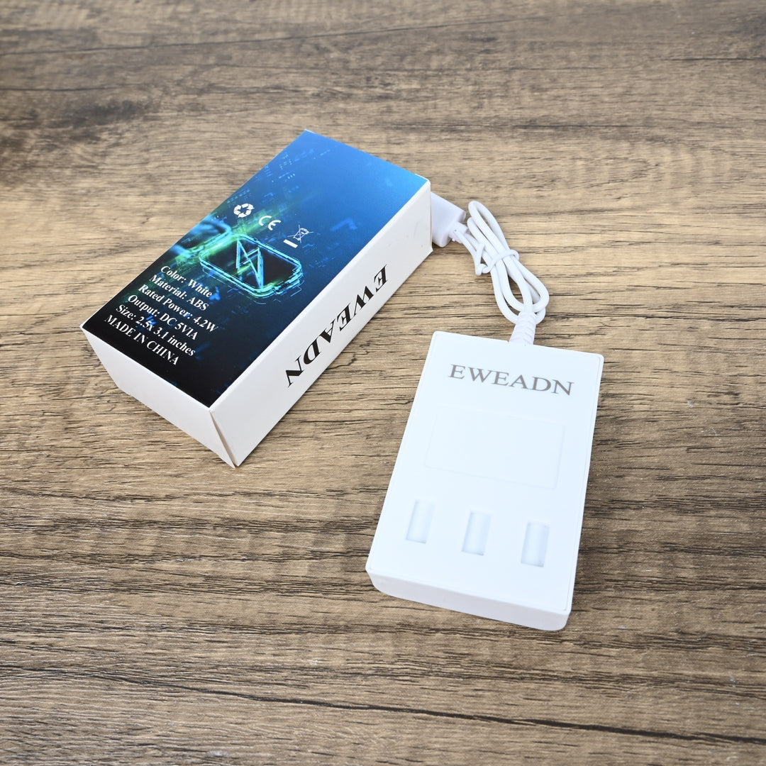 EWEADN USB AA Battery Chargers - 3-Slot Smart Battery Chargers for NiMH/NiCd Rechargeable Batteries