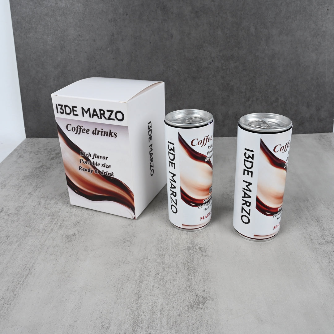 13DE MARZO Black Coffee Drinks Premium Ready-to-Drink Black Coffee Beverage with Rich Bold Flavor