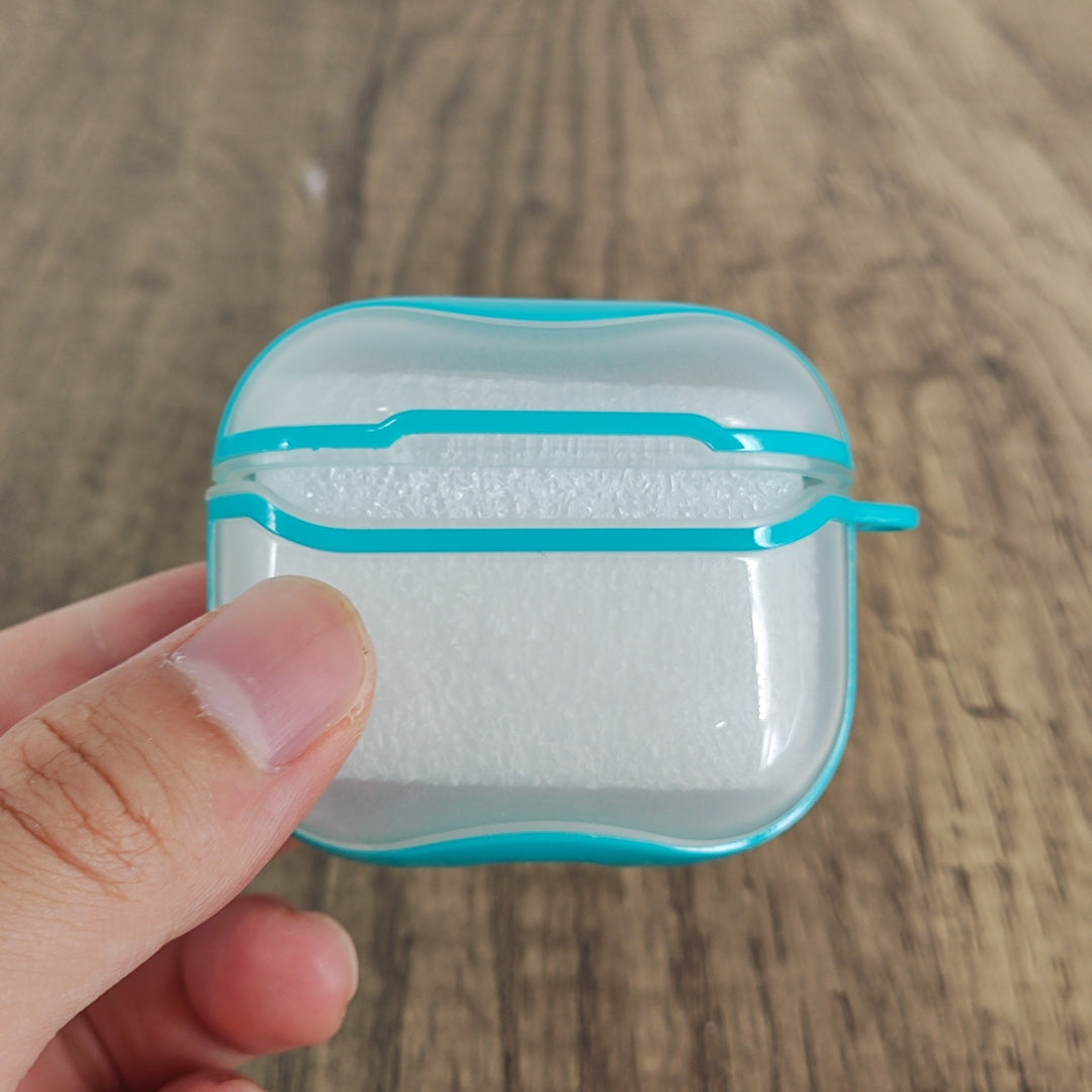 Amnarry Transparent Light Blue Silicone Case for AirPods 3 - Stylish & Protective Cover