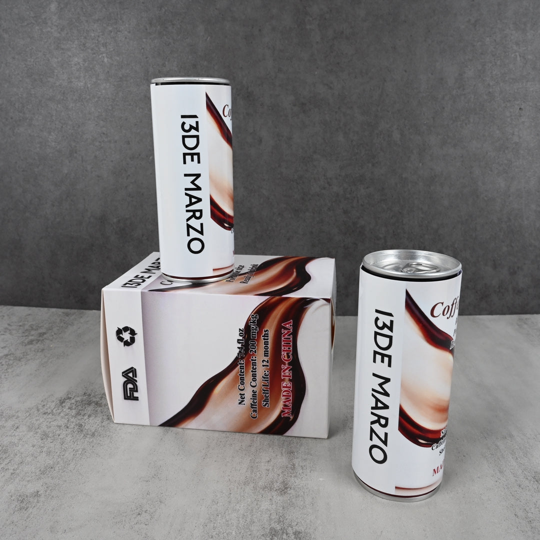 13DE MARZO Black Coffee Drinks Premium Ready-to-Drink Black Coffee Beverage with Rich Bold Flavor