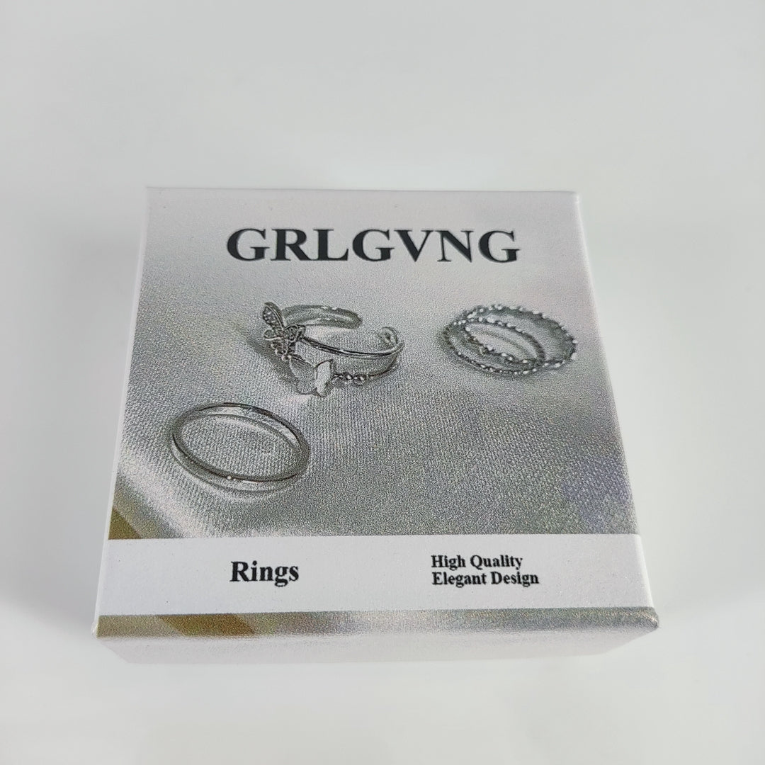 GRLGVNG Exquisite Collection of Silver Rings – Dazzling Accessories for Every Occasion