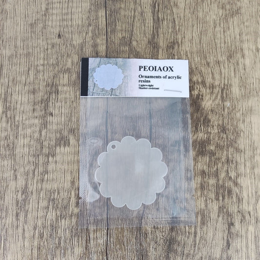 PEOIAOX Acrylic Ornaments - Clear and Lightweight with Intricate Designs