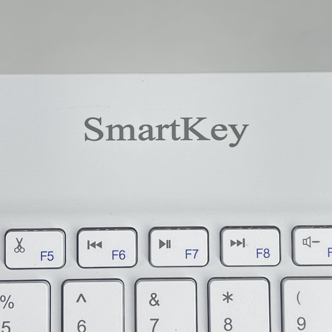 SmartKey 10-Inch Tablet Wireless Keyboard - Sleek White Design for Enhanced Productivity on the Go