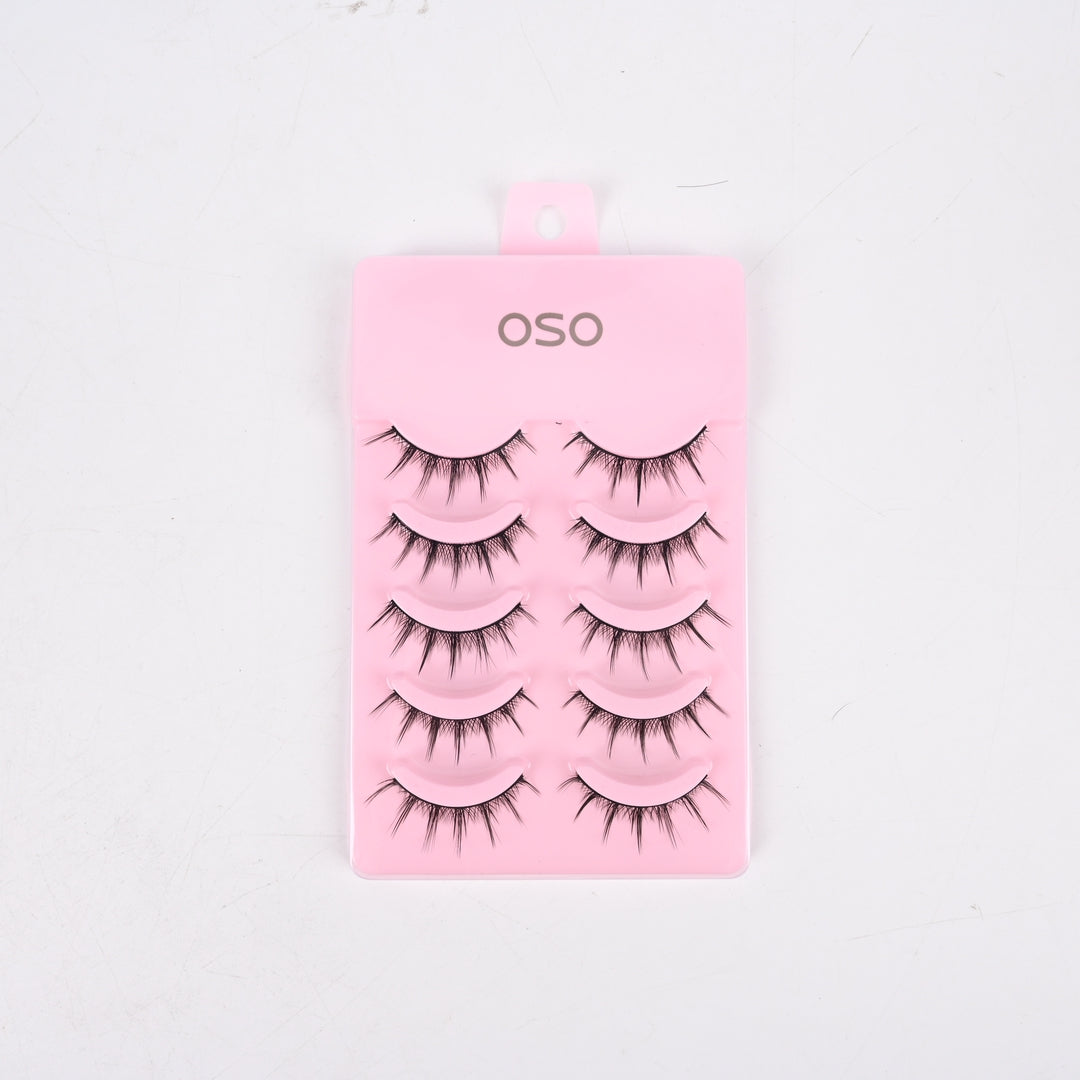 OSO False Eyelashes Five Pairs Dramatic Devil Charm Long Handmade Reusable Lashes Glamour Makeup Beauty Accessories