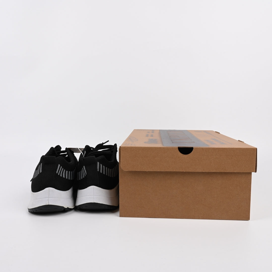 UKPIER Breathable Anti-Odor Casual Sports Shoes in Black - Lightweight Athletic Mesh Shoes for Men and Women US 8