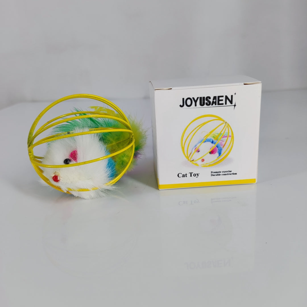 JOYUSAEN Interactive Cat Toys Set - Ball, Mouse, and Feather Toys for Engaging Play