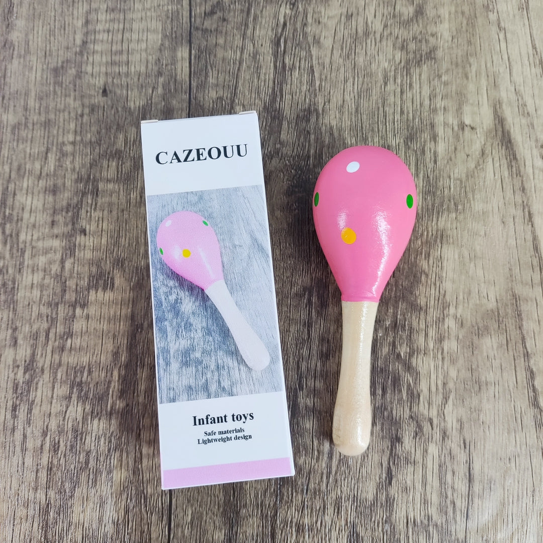 CAZEOUU Infant Wooden Maracas Musical Instruments - Perfect for Playtime and Festivals