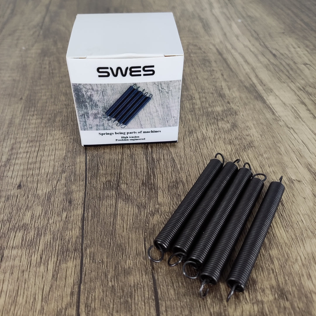 SWES Stainless Steel Machine Springs, 0.6x0.16 Inches - Durable Black Parts for Machinery