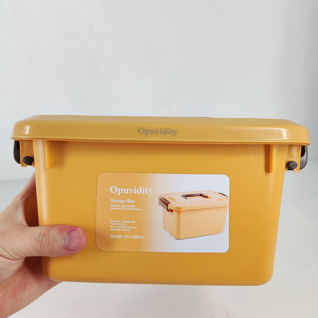 Opuvidity Durable Plastic Storage Boxes Latching Box Container with Lid