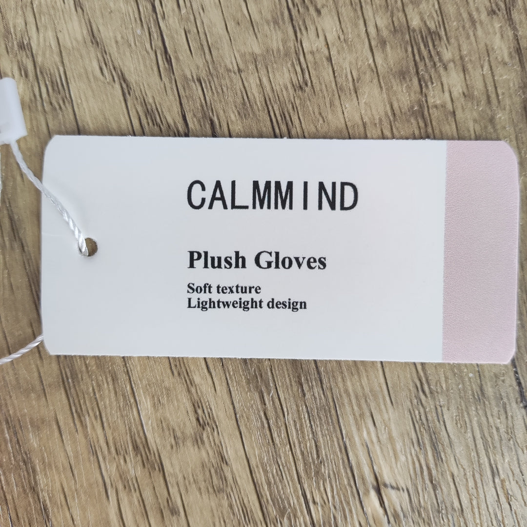 CALMMIND Ultra-Soft Pink Plush Gloves - Warm & Cozy, Durable Winter Wear