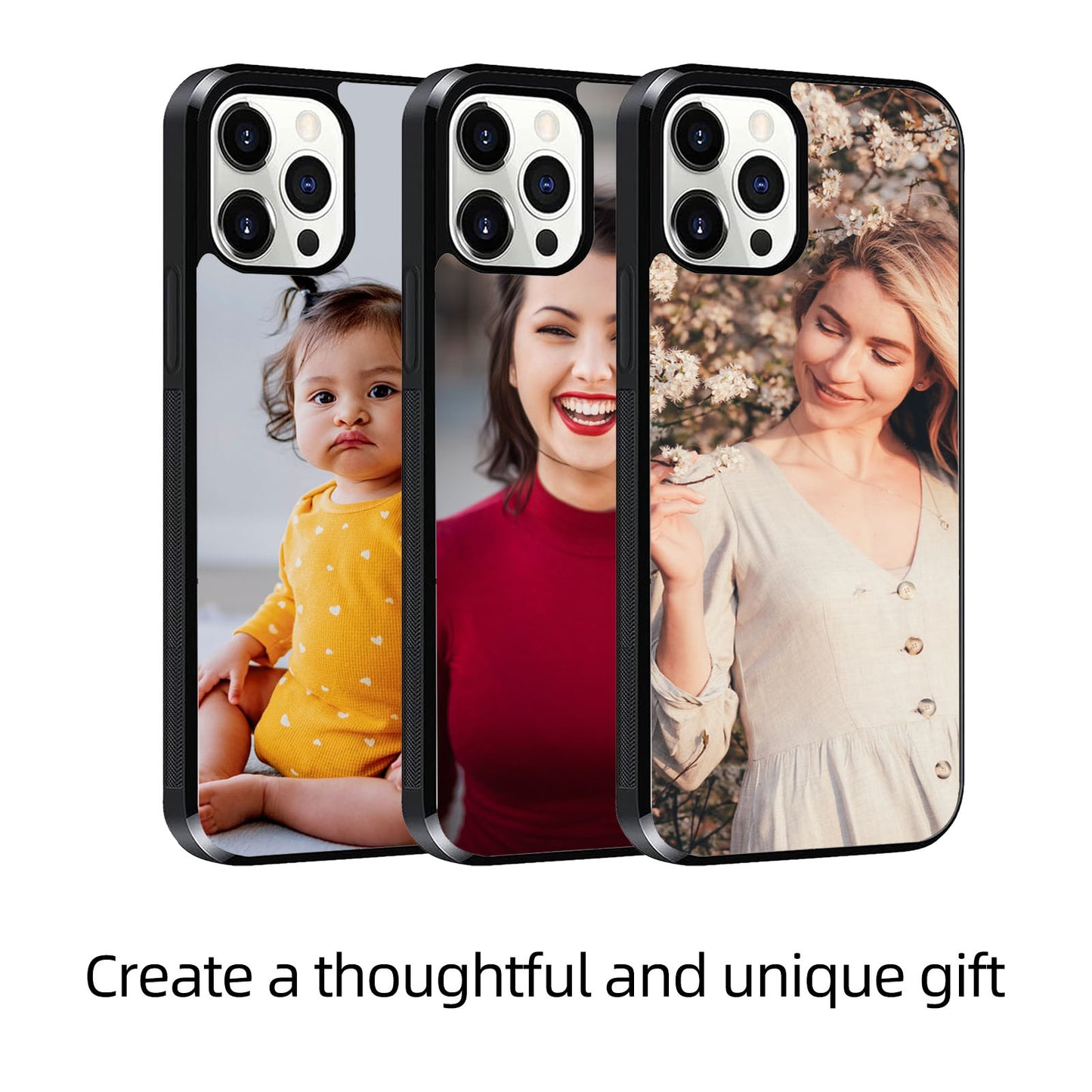 Personalized Pictures Photos Customized Gift Custom Silicone soft shell Phone Case for iPhone 14 Pro Max 14 Pro 14 Plus 13 Pro Max 13 Mini 12 Pro Max 12/12 Pro 12 Mini 11 Pro Max 11 Pro 11 XR XS