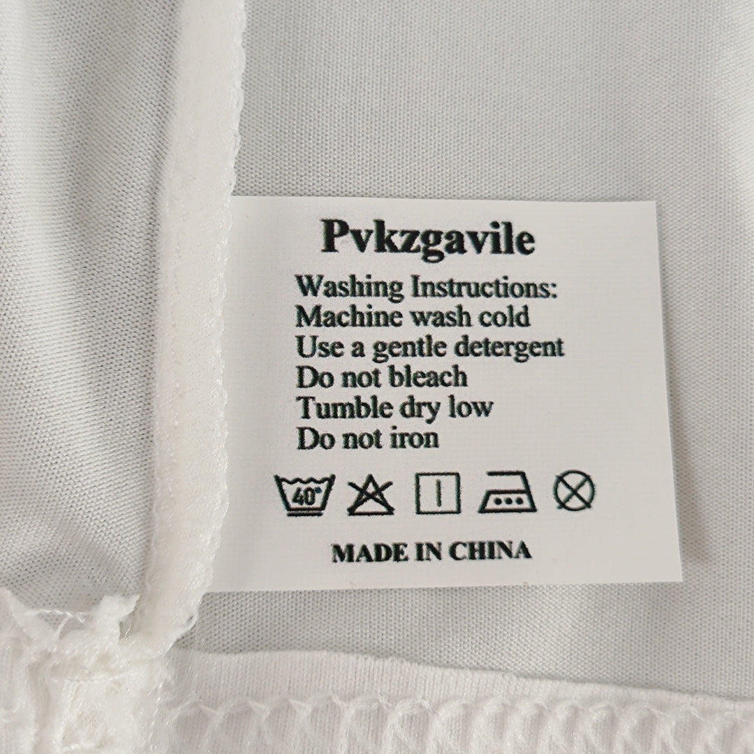 Pvkzgavile White Long-Sleeved Cotton T-Shirt - Comfortable andable for Everyday Wear