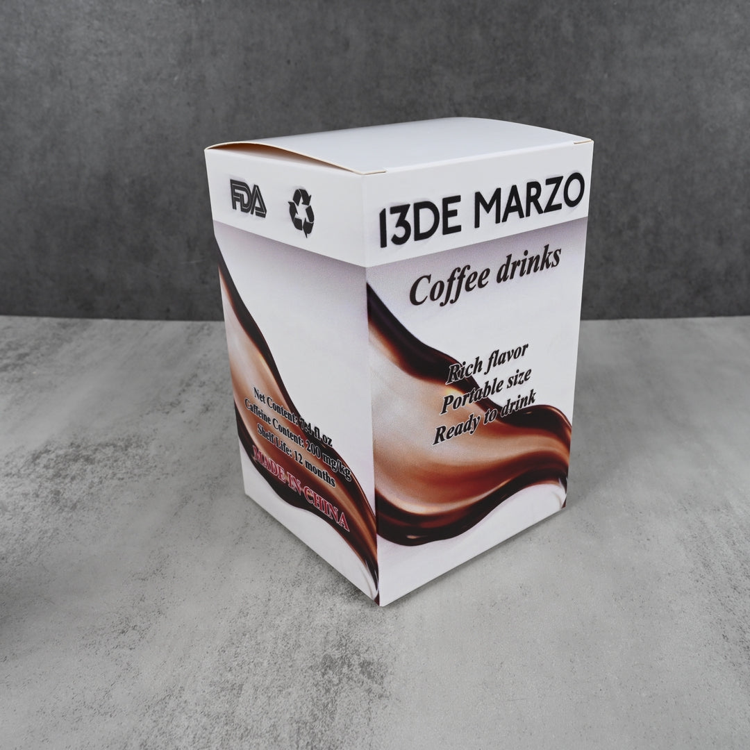 13DE MARZO Black Coffee Drinks Premium Ready-to-Drink Black Coffee Beverage with Rich Bold Flavor