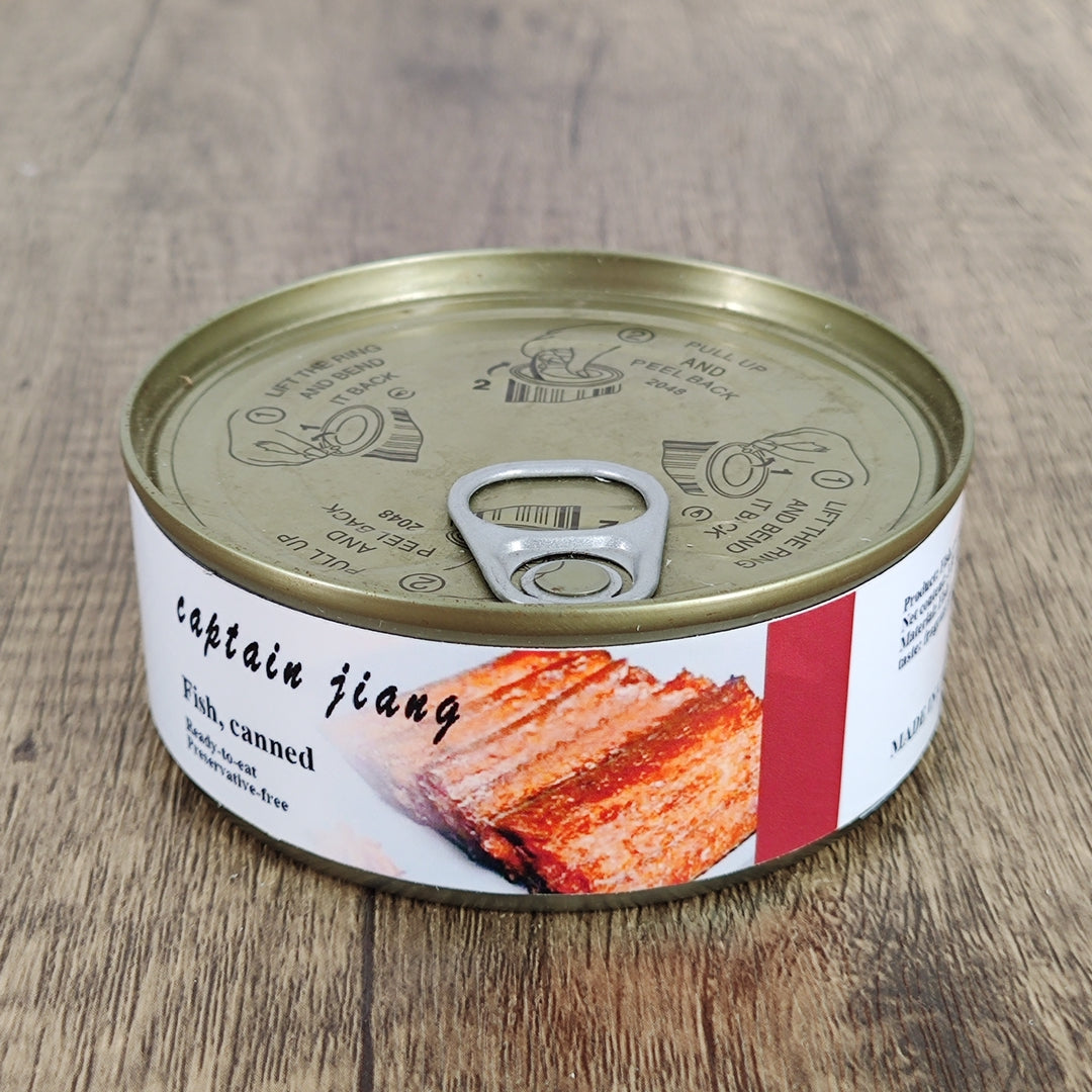 CAPTAIN JIANG Fish Canned Snack, 3.88 oz - Ideal for Office Dorm Leisure Snacking