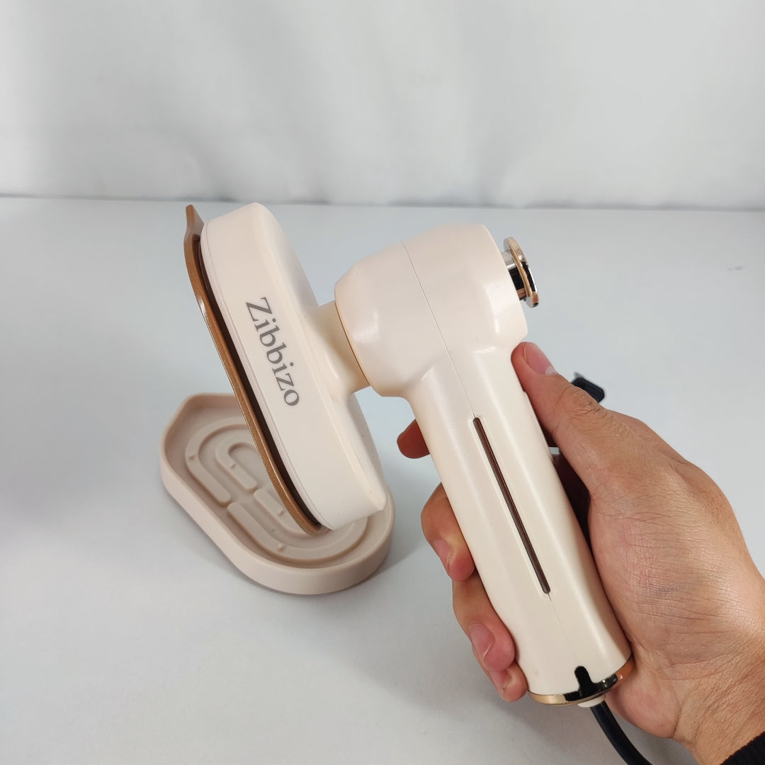 Zibbizo Compact and Powerful Handheld Garment Steamer for Quick Wrinkle Removal - Ideal for Travel and Home Use