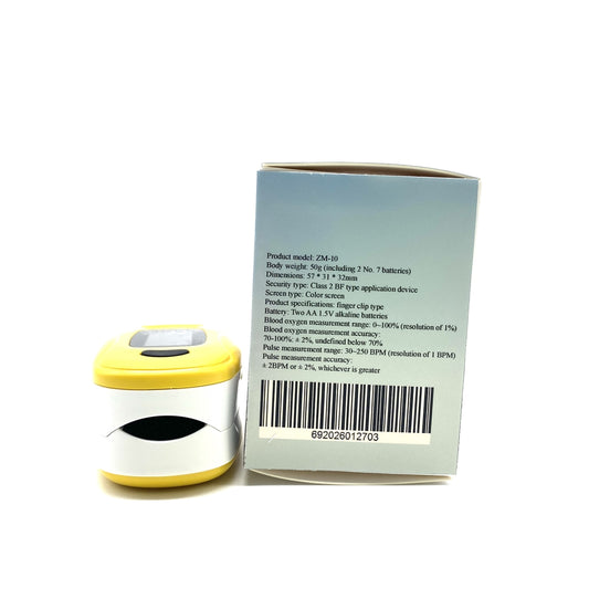 Zygenair Blood oxygen monitors- Portable Fingertip Pulse Oximeter for Spot-Check Oxygen Saturation and Pulse Rate Measurement