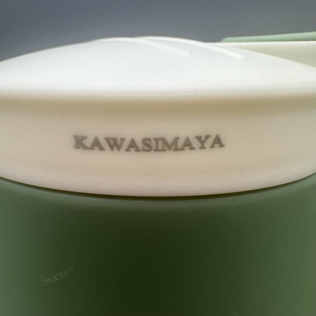 KAWASIMAYA Insulated Water Jug - 1L Large Capacity Thermal Kettle for Dorm & Home, White-Green Minimalist Design