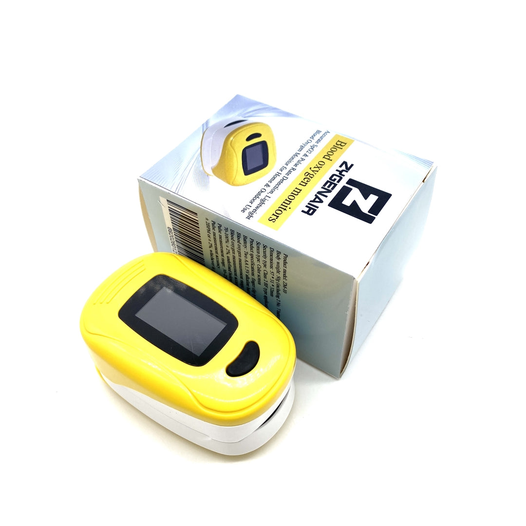 Zygenair Blood oxygen monitors- Portable Fingertip Pulse Oximeter for Spot-Check Oxygen Saturation and Pulse Rate Measurement
