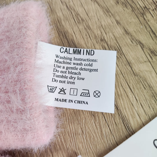 CALMMIND Ultra-Soft Pink Plush Gloves - Warm & Cozy, Durable Winter Wear