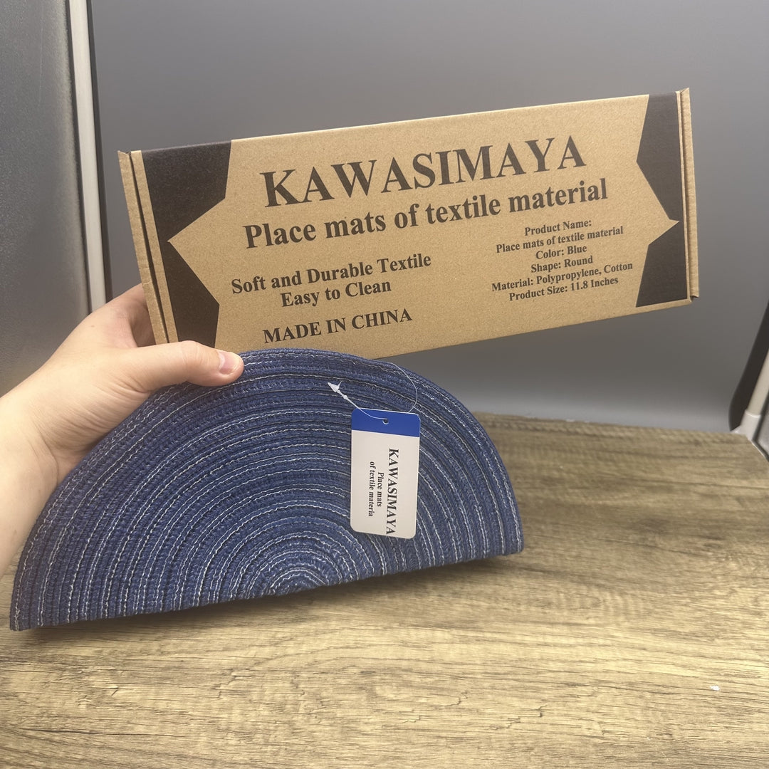 KAWASIMAYA Place Mats of Textile Material: Individual Placemats for Dining Soft Fabric Table Mats