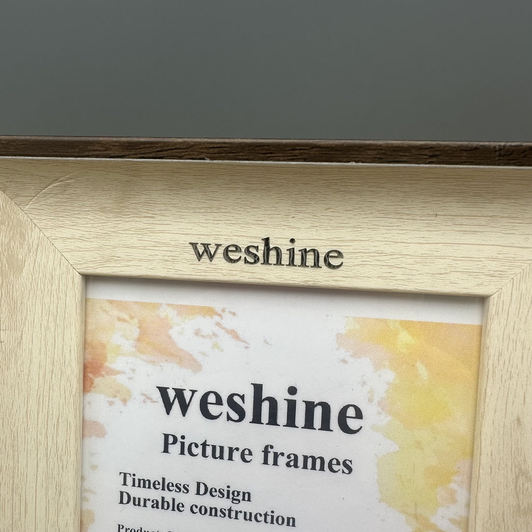 weshine Premium Picture Frames Dual-Tone Wood Photo Frames Wall Mounting Display for Home Decor