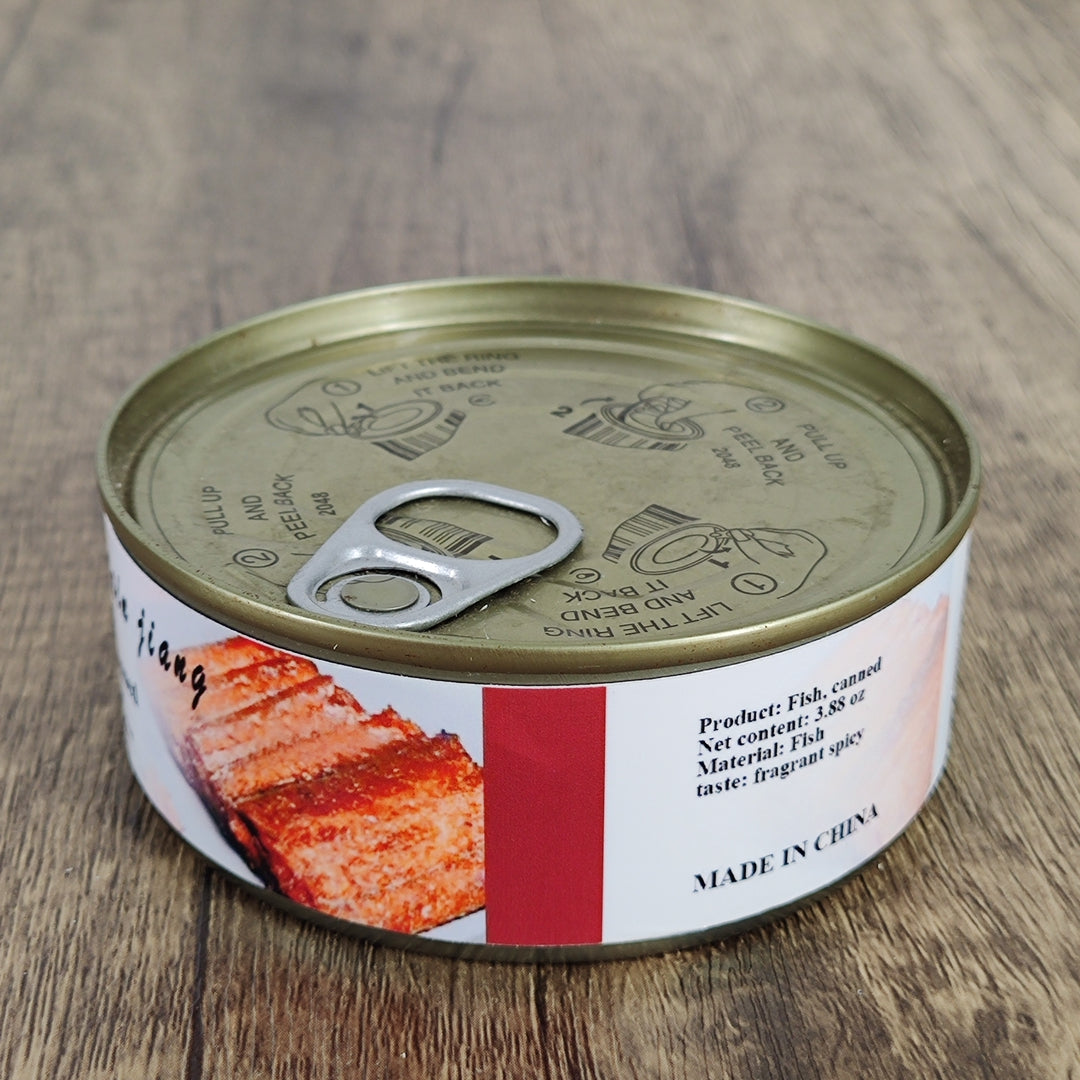 CAPTAIN JIANG Fish Canned Snack, 3.88 oz - Ideal for Office Dorm Leisure Snacking