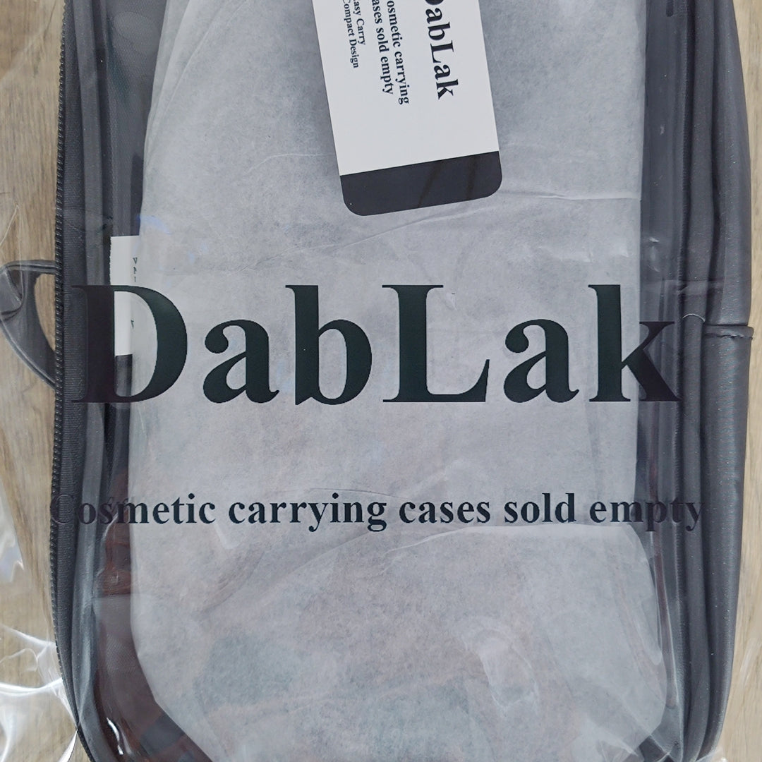 DabLak Portable Cosmetic Carrying Case sold empty 64871 Black - Medium Size Thickened Fabric Storage