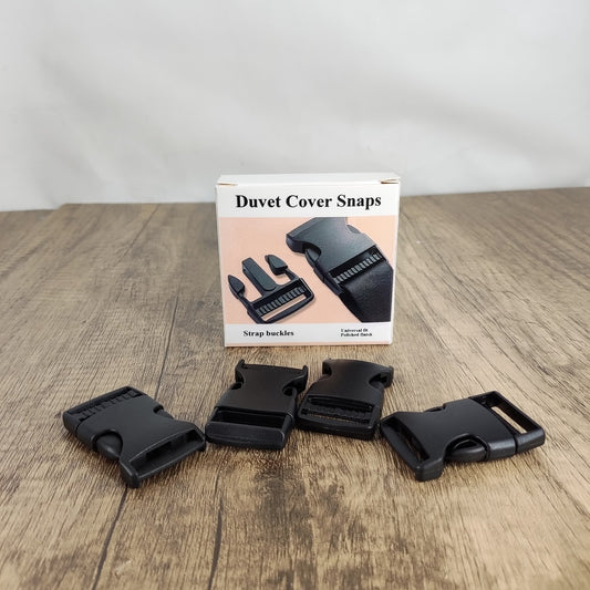 Duvet Cover Snaps Black Plastic Buckles for Straps, 2.1 x 1.1 Inches