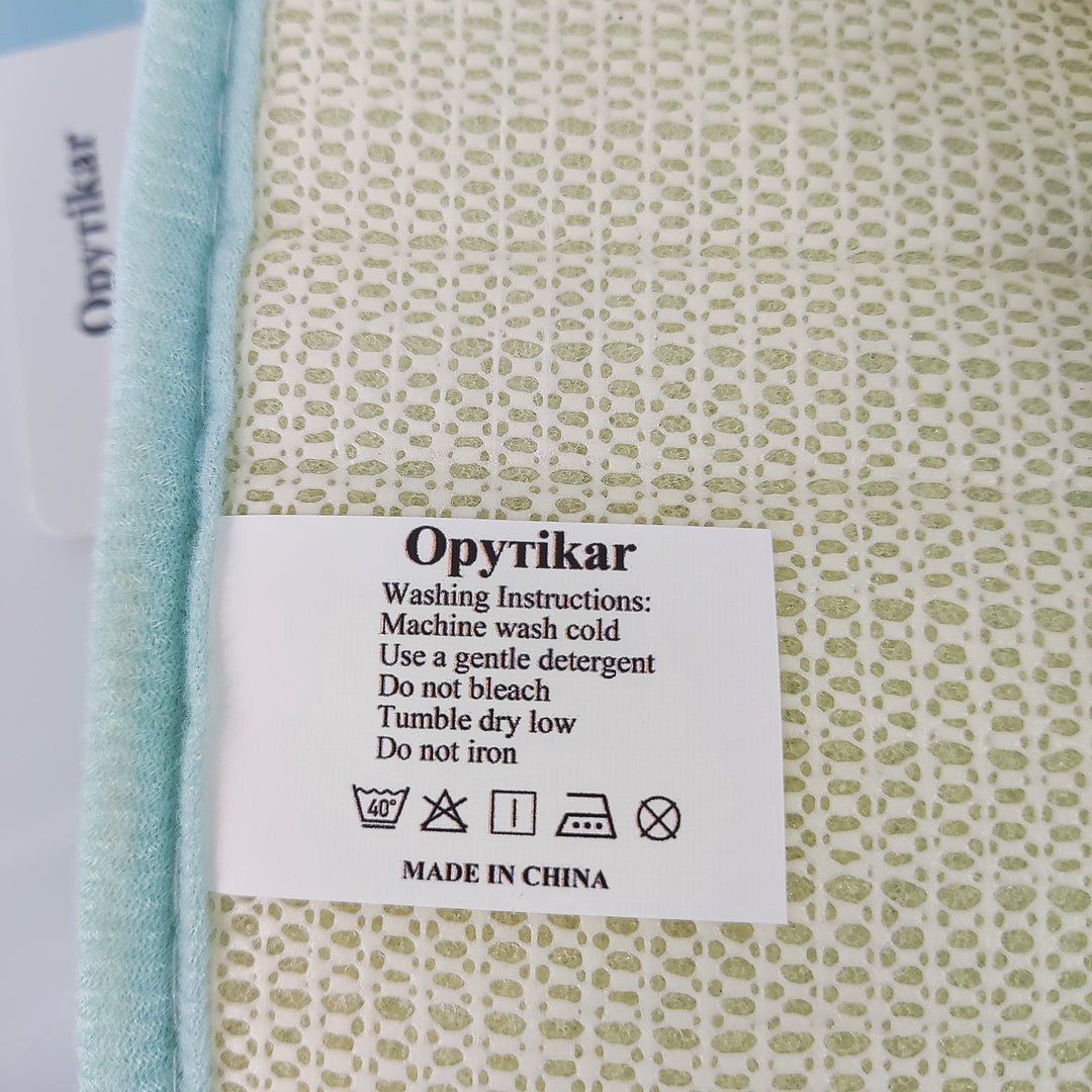 Opутikar Luxurious Blue Cotton Bath Mat - Soft, Absorbent, and Durable