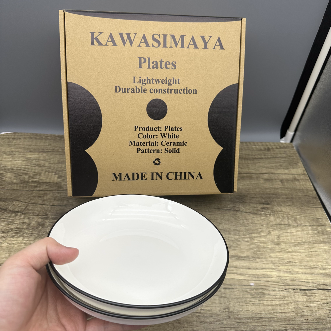KAWASIMAYA Modern Ceramic Dinnerware Set | 16-Piece Plates and Bowls Collection for Kitchen