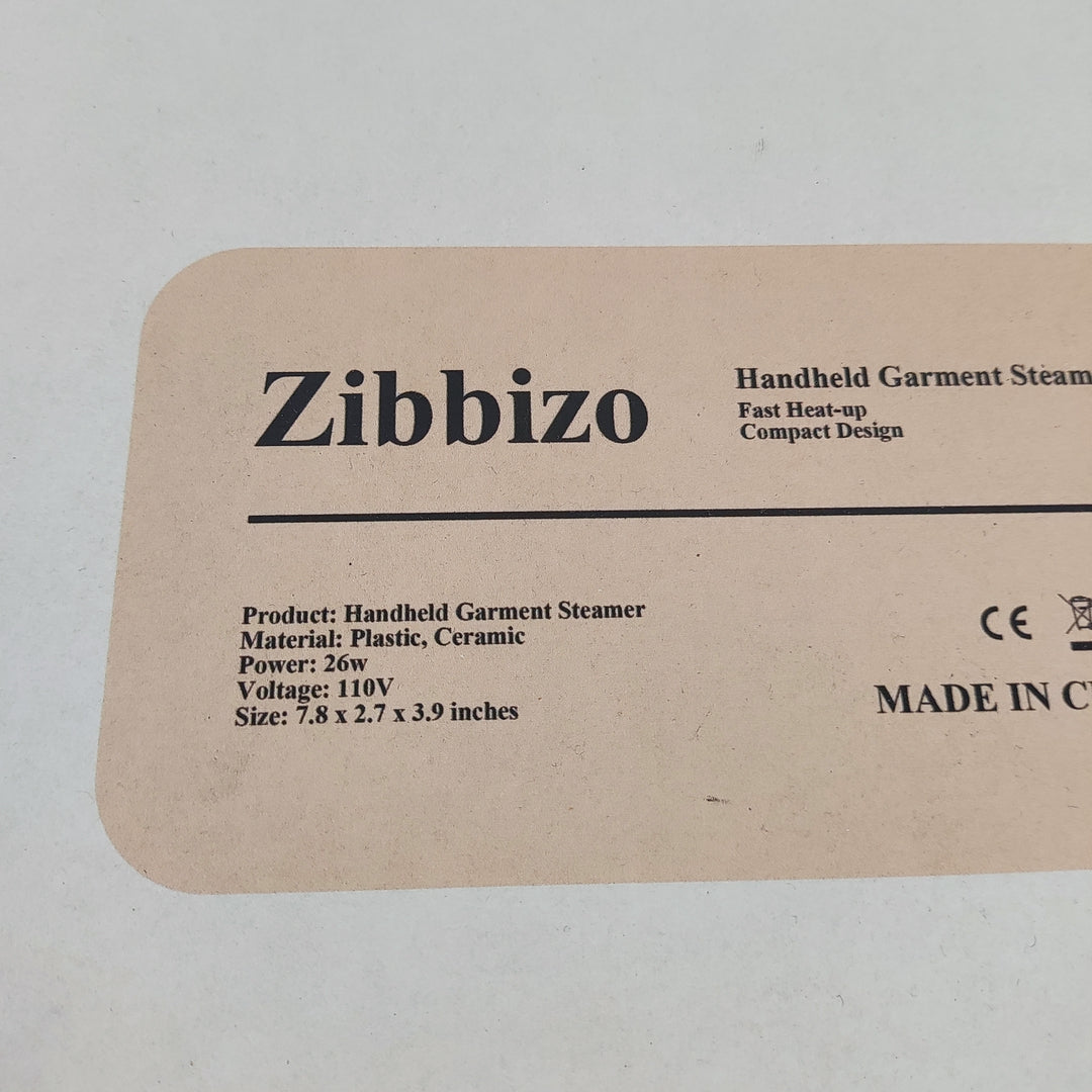 Zibbizo Compact and Powerful Handheld Garment Steamer for Quick Wrinkle Removal - Ideal for Travel and Home Use