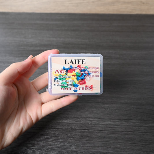LAIFE Colored Plastic Pins Multicolor Craft Pins for DIY Projects