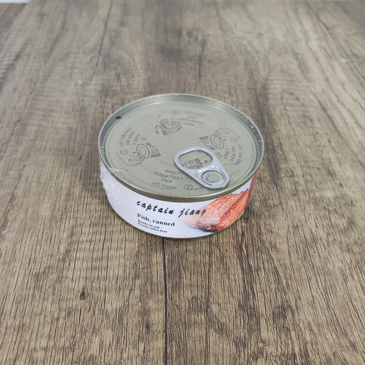 CAPTAIN JIANG Fish Canned Snack, 3.88 oz - Ideal for Office Dorm Leisure Snacking