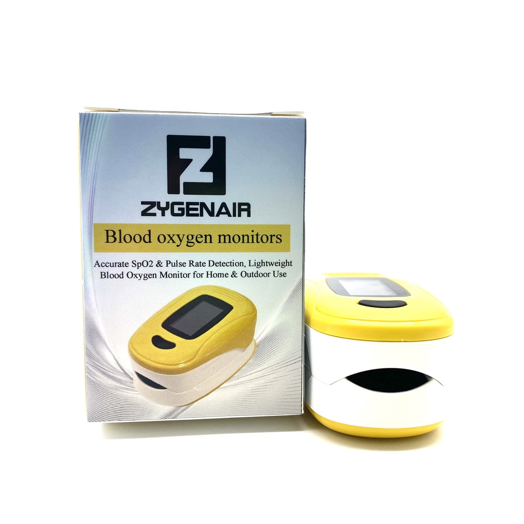 Zygenair Blood oxygen monitors- Portable Fingertip Pulse Oximeter for Spot-Check Oxygen Saturation and Pulse Rate Measurement