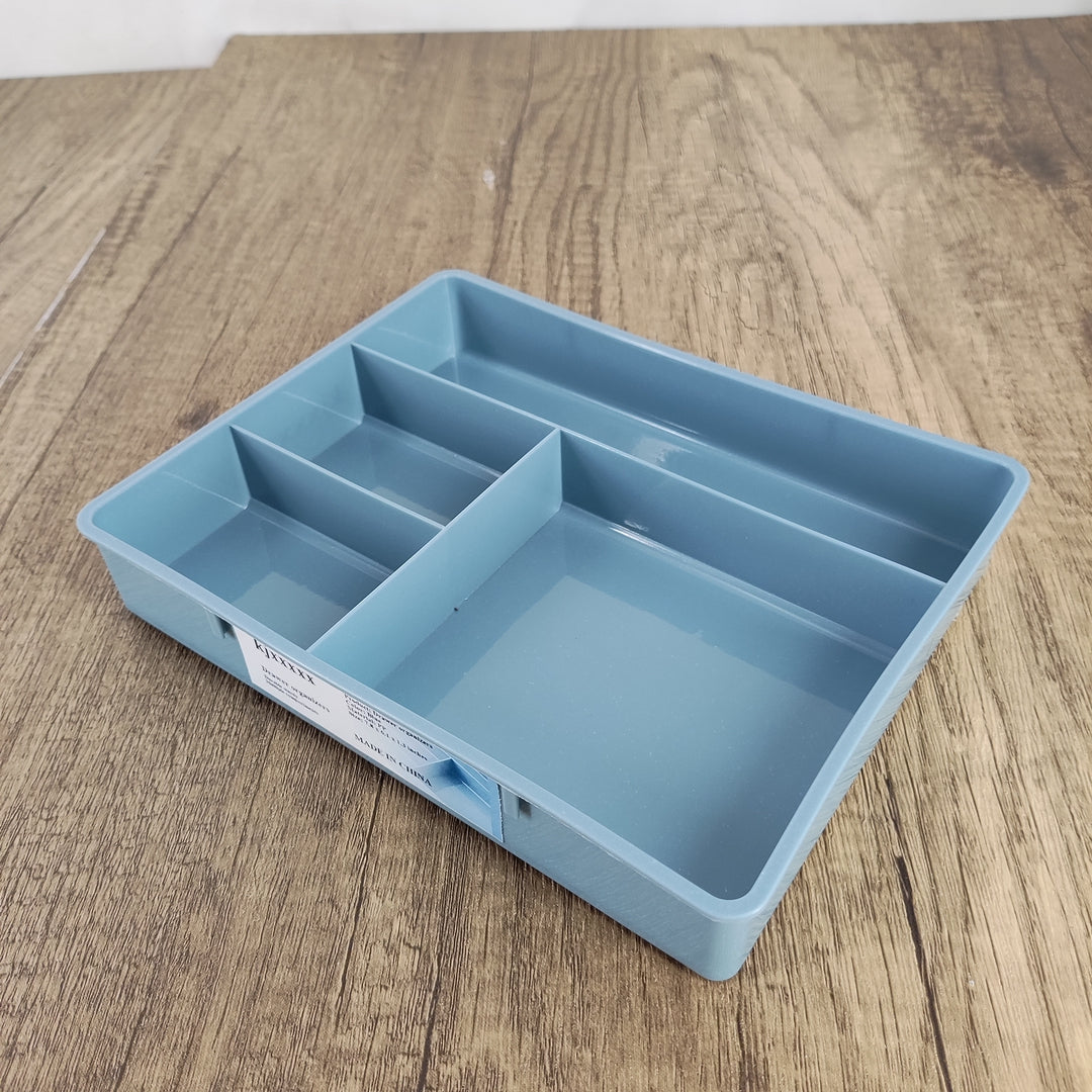 kjxxxxx Blue Drawer Organizers - Compact 7.8 x 6.1 x 1.3 Inches, Durable PP Material for Efficient Storage and Decluttering