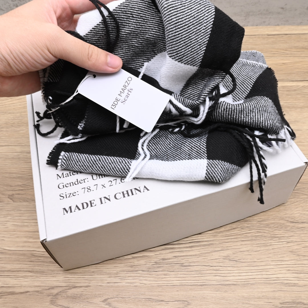 13DE MARZO Premium Winter Scarfs Soft Acrylic Knit Lightweight Unisex Design for Daily Wear and Cold Weather Protection