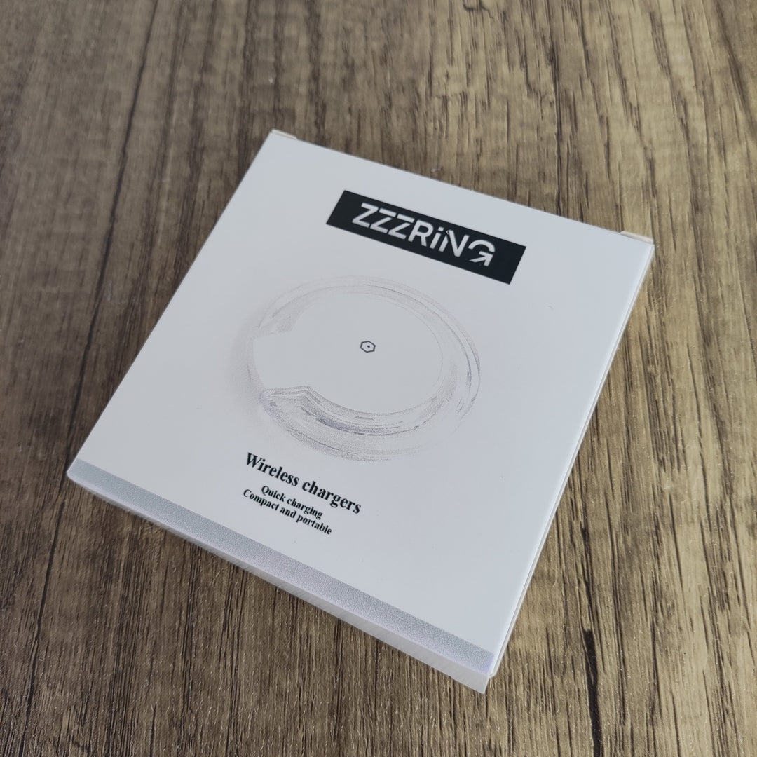 ZZZRING K9 Ultra-Thin 5W Wireless Charger - Stylish White Design, Compact & Lightweight for Effortless Charging