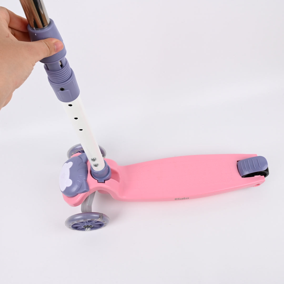Elala 3-in-1 Adjustable Height Kids Push Scooters for Toddlers Transforming Sit to Stand Riding Fun