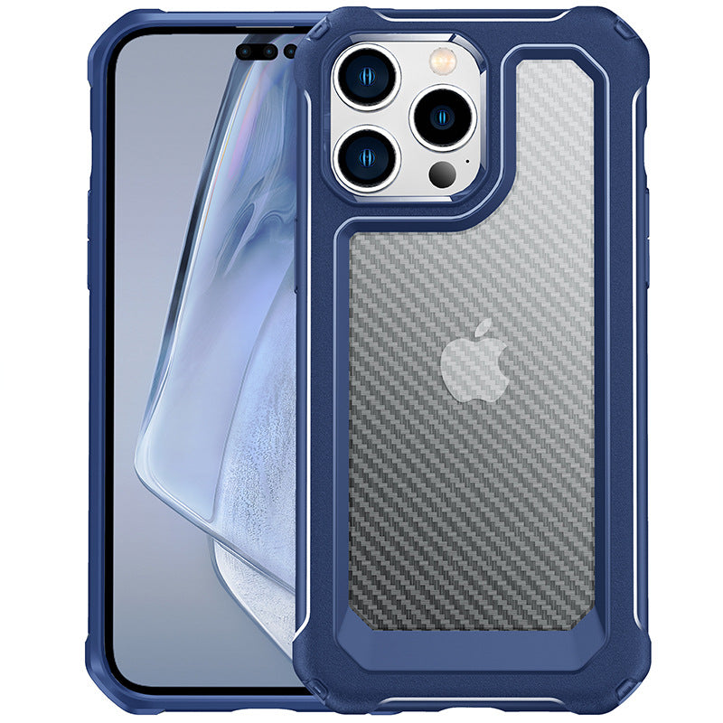 Armor Case - Compatible with iPhone 15/Samsung Series 3D Fiber Textured Anti-Drop Hard Case