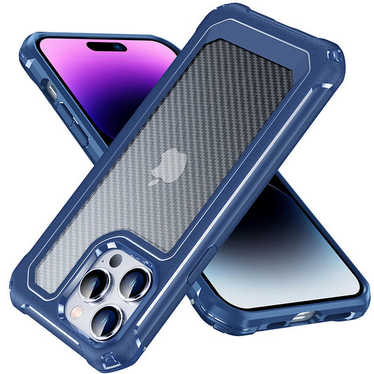 Armor Case - Compatible with iPhone 15/Samsung Series 3D Fiber Textured Anti-Drop Hard Case