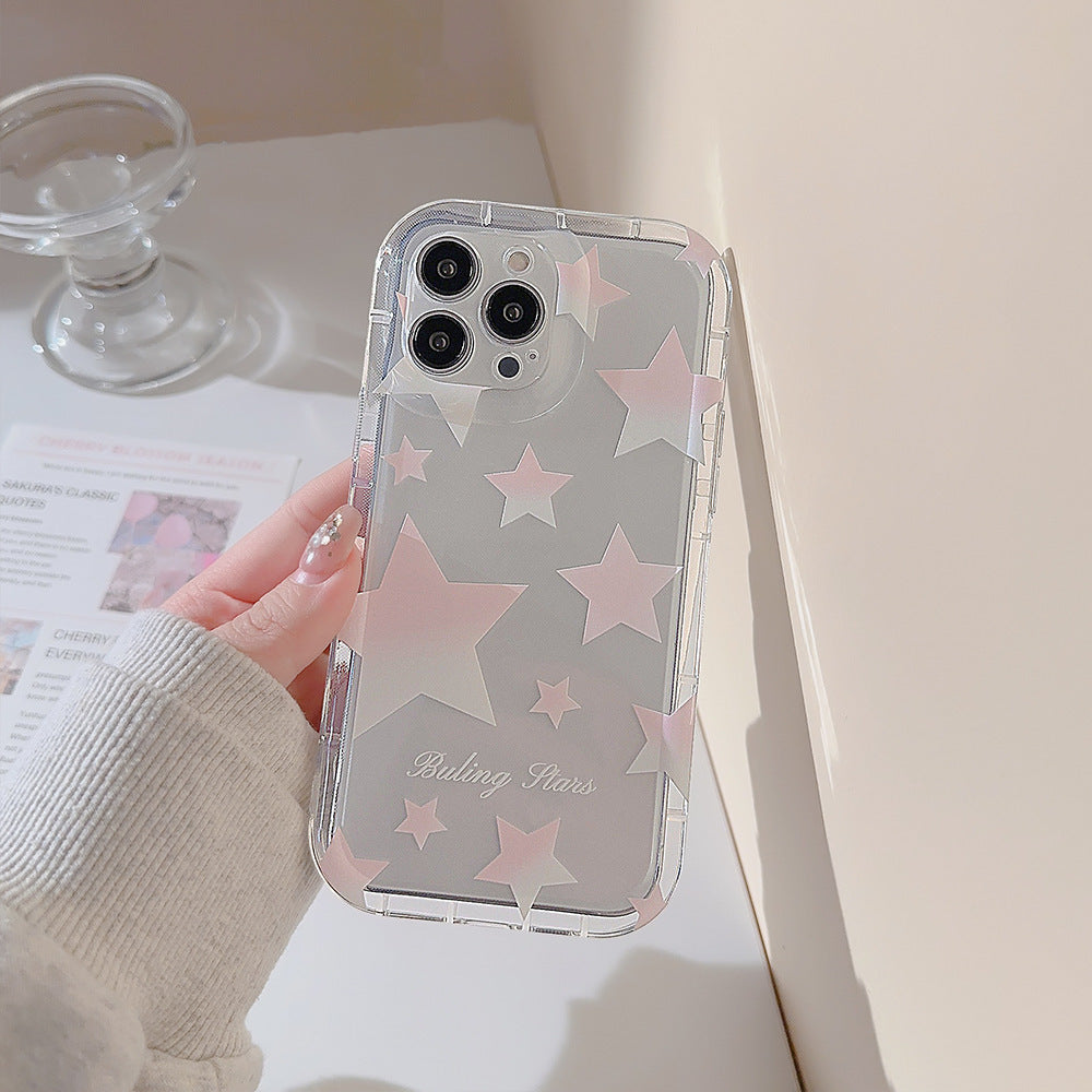 Blossom Bunny iPhone 14 Case: Soft, Transparent TPU Cover for 15 Plus/13 Pro Max/12