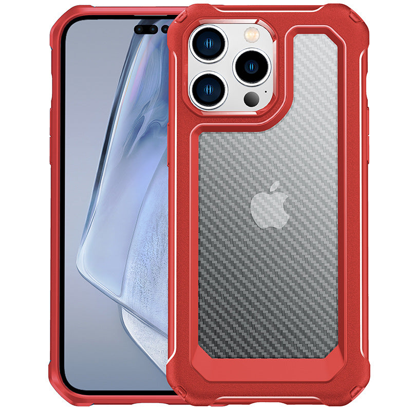 Armor Case - Compatible with iPhone 15/Samsung Series 3D Fiber Textured Anti-Drop Hard Case