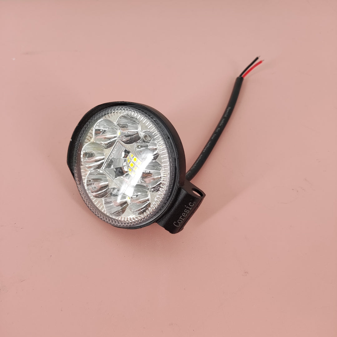 Coresic Vehicle Lighting Device Wide View Floodlight 12-80V White Light, Black, 4.5*4.5 inches Aluminum Alloy