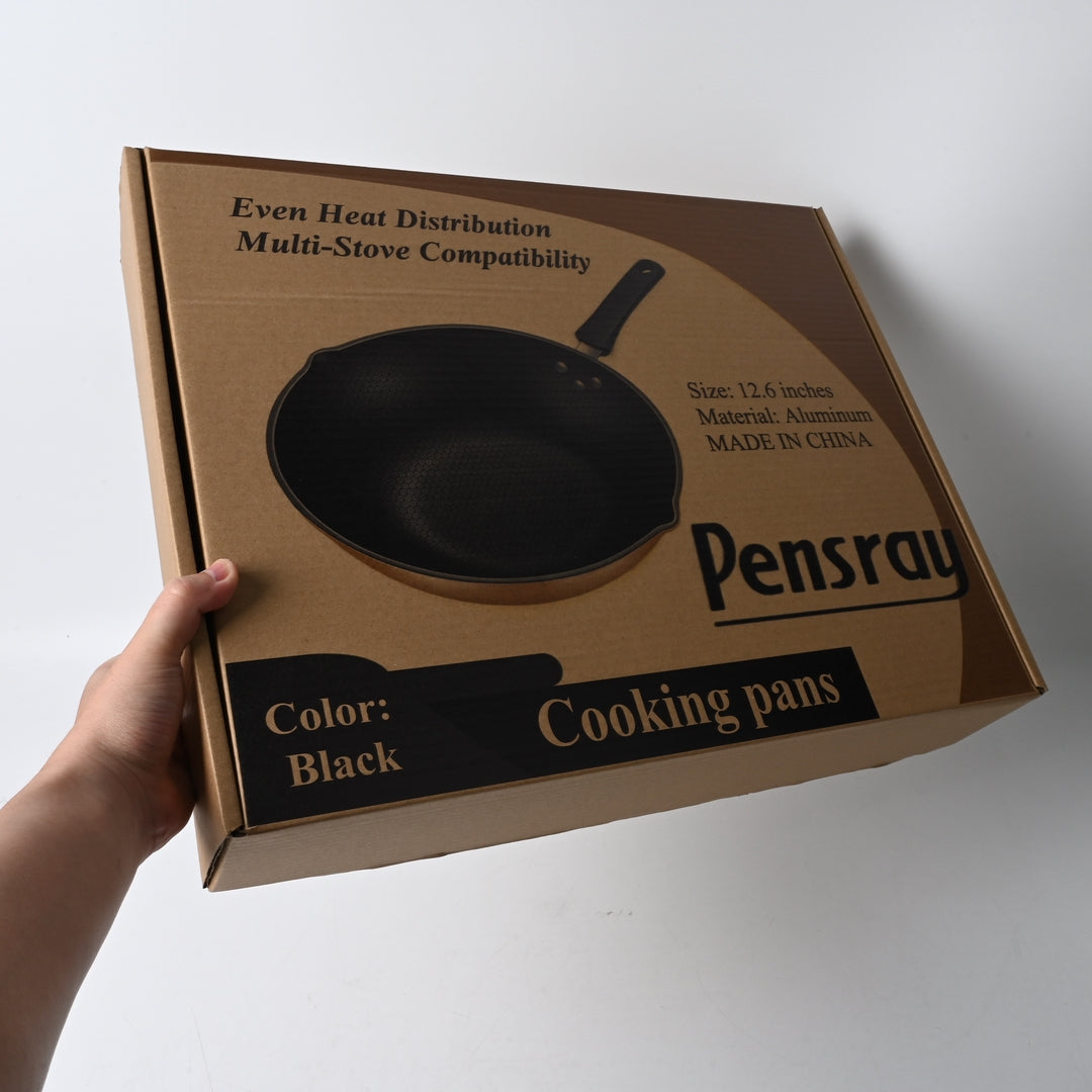 Pensray Professional Kitchen Cooking Pans Non-Stick Frying Pan Honeycomb Pattern Double-Spout Design Universal Cooking Pans for All Stovetops