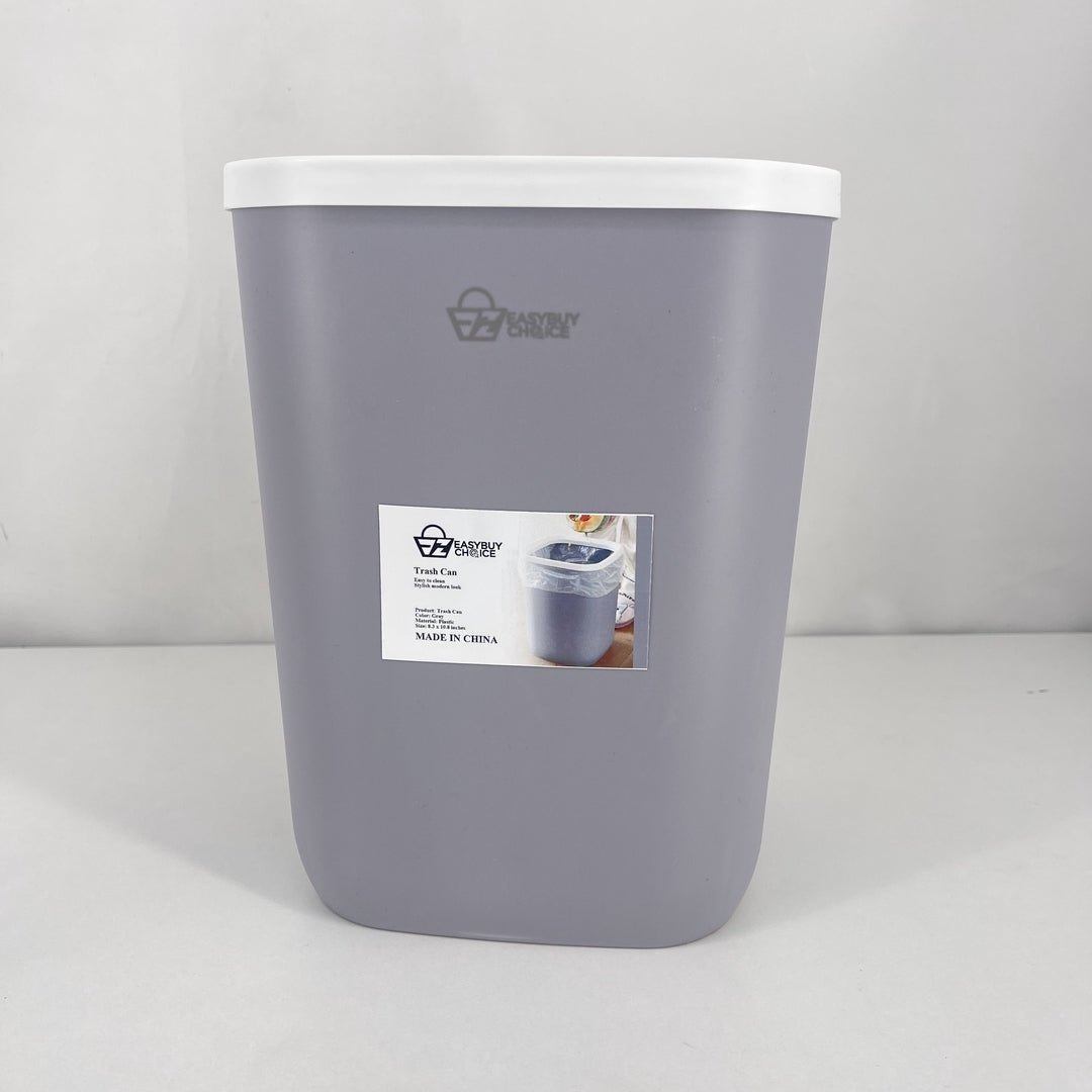 EASYBUY CHOICE Sleek Gray Square Trash Can for Stylish Waste Management in Any Room of Your Home or Office